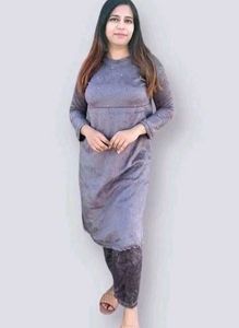 Woollen Kurta Plazo Set