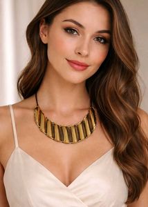 Brass Unique Gold Statement Necklace