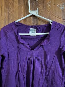 Vibrant Purple Long Sleeve Top