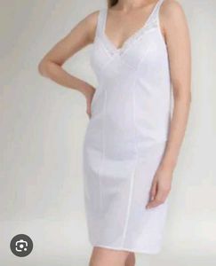 White Lace Trim Slip