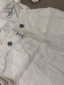 Striped Shirt and Pants Co-ord Set