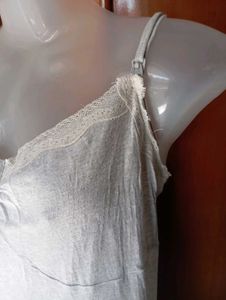 Cute Polka Dot Nightdress with Lace Trim