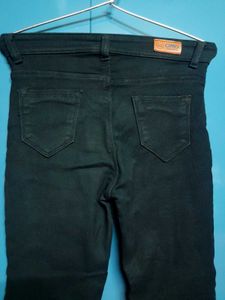 High-Waisted Black Super Skinny Denim Jeans Casual
