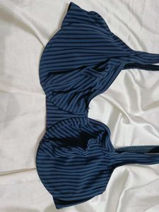 🇳🇿💫🎀Pinstripe Navy Blue Bra