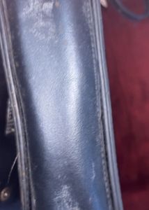 dupe Moschino Black Croc Embossed Pouch