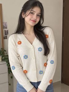 Cute Floral Knit Cardigan