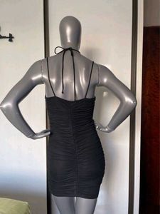 Elegant Ruched Spaghetti Strap Mini Dress