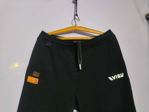 Evisu Black Graphic Print Joggers