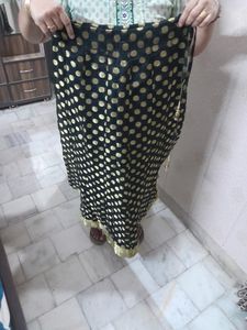 Designer Embroidered Blouse With Skirt And Dupatta