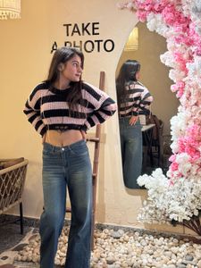 Striped Cropped Sweater