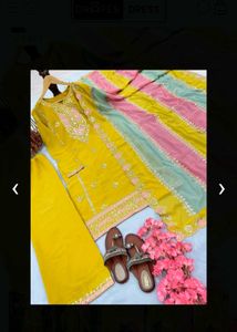 Vibrant Yellow Embroidered Kurta Set