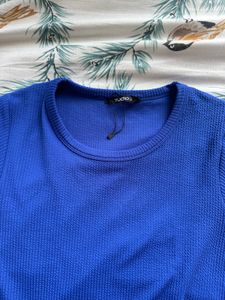 Zudio Branded Blue Crop Top