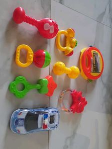 Baby Toy Bundle - Rattles &amp; Car 8