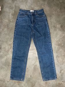 Classic High Waisted Straight Leg Medium Wash Jean