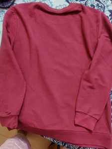 Burgundy Ribbed Crewneck Sweater