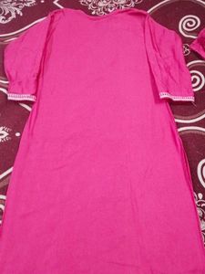 Pink Embroidered warm Kurta Set