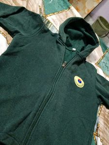 kids Green Zip-Up Hoodie