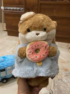 Cute Otter Plush Toy with Donut
