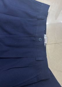 Navy Blue Pleated Trousers