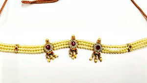 Pearl &amp; Gemstone Beaded Choker 10"