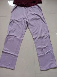 Lovable Burgundy &amp; Lavender Sweatpants Set