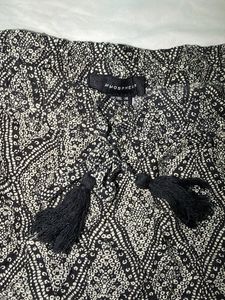 Boho Patterned Shorts with Tassels