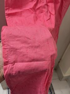 Chic Pink Sleeveless Kurta with Pockets