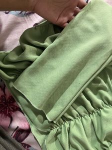 Sheer Ruched Crop Top