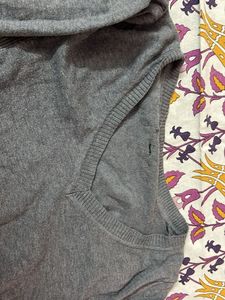 Soft Grey V-Neck Sweater