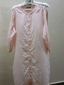 Pink Button-Down Tunic