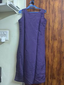 Elegant Purple Kurta with Peacock Design