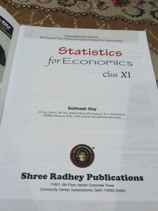 Class XI Statistics for Economics Textbook