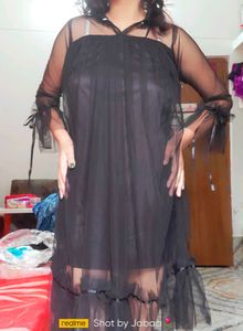 Sheer Black korean dress