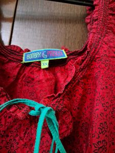 Burgundy Boho Mini Dress