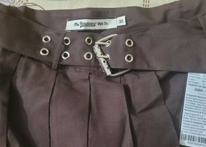Pleated Skort with belt &amp; Tag