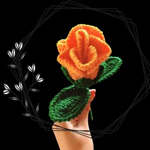 Crochet Yellow Rose