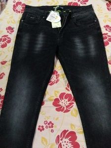Men's Grey Washed Denim Jeans
