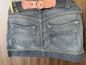 Denim Short Skirt