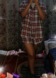Korean Style Flannel Co-ord Set.