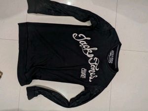 Jack & Jones Black Graphic T-Shirt