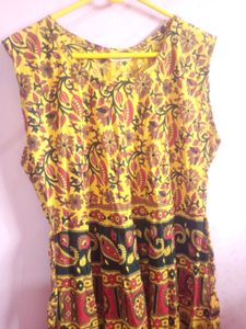 Vibrant Yellow Ethnic Maxi Dress