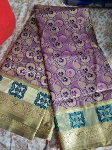 Beautiful Purple Banarasi Silk Saree