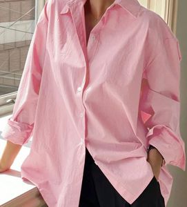 Pink Oversized Button-Up Shirt