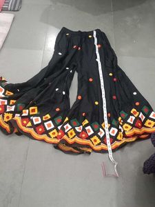 Black Embroidered Sharara Suit