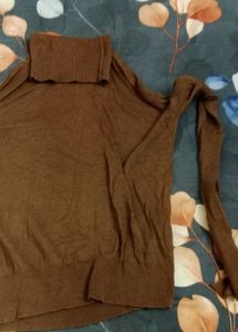 Brown Turtleneck Sweater