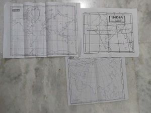 World, Asia and India Maps - Geography Set