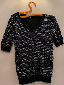 V - Patterned Cotton Top from United colours of B