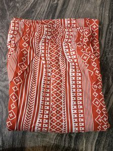 Orange Printed Palazzo Pants