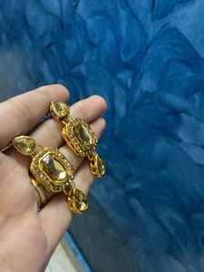 Stunning Golden Stone Earrings