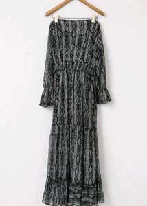 Snake Print Flowy Dress